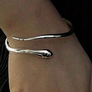 Elegant Silver Snake Bracelet 925